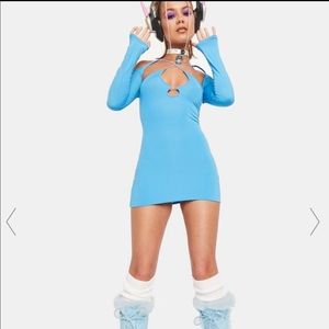 DollsKill electric blue bodycon dress